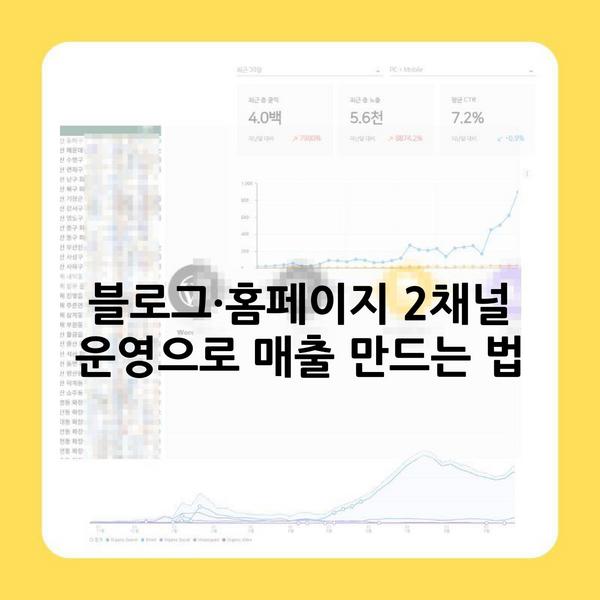 블로그·홈페이지 2채널 운영으로 매출 만드는 법